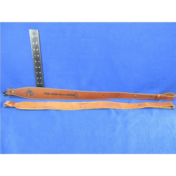 2 Leather Slings - 1 Unmarked, 1 Levy's Marked Stettler Sports