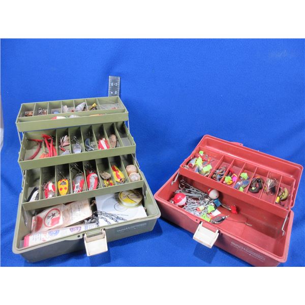 2 Woodstream Old Pal Tackle Boxes with Assorted Tackle