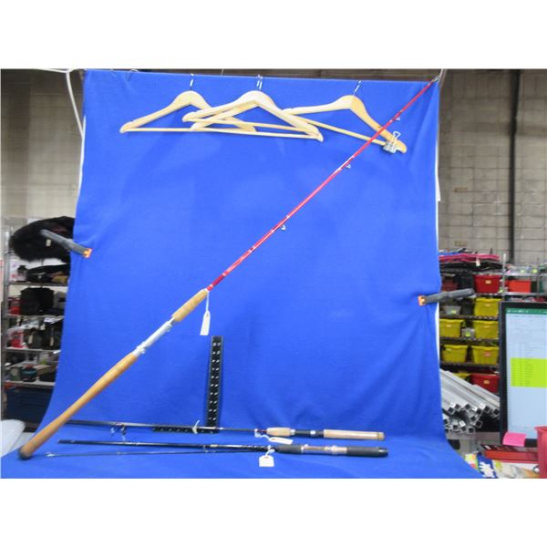 3 Fishing Rods - Abu Garcia, Zebco, Algonquin Magnum
