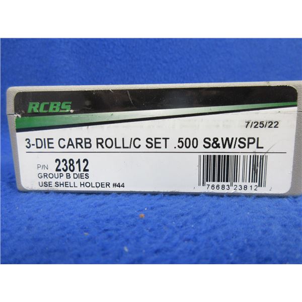 NEW - RCBS   500 S&W Series B 3-Die Carbide Roll Crimp Set in Sealed Box