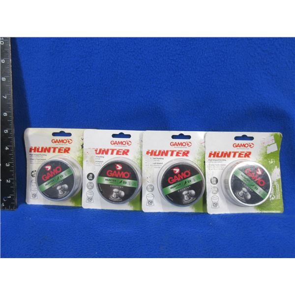 Gamo Hunter 22 Cal High Impacy Hunting Pellets - 4 Tins of 250