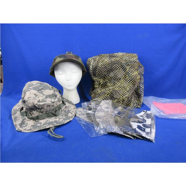 Hunter's Specialties Mesh Decoy Bag, Military Street Cap, Tilley Hat, 6 Doo-Rags