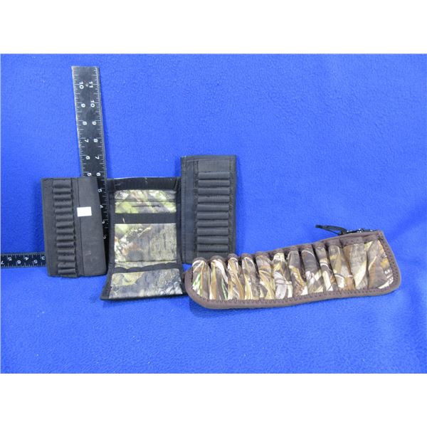 2 Rifle Stock Cartridge Holders, 1 Cabela's Cartridge Holder and 1 Shotshell Pouch