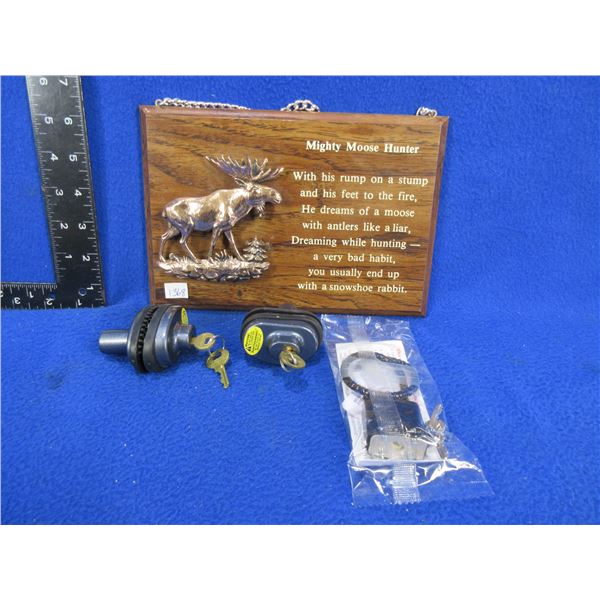 2 Trigger Locks (keyed alike), Cable Lock and Wall Hanging