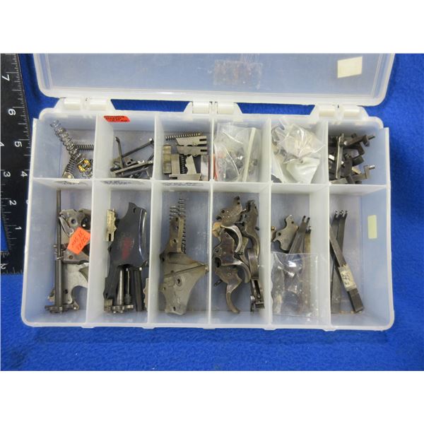 Parts Bin of Smith & Wesson Parts - triggers, springs, etc.