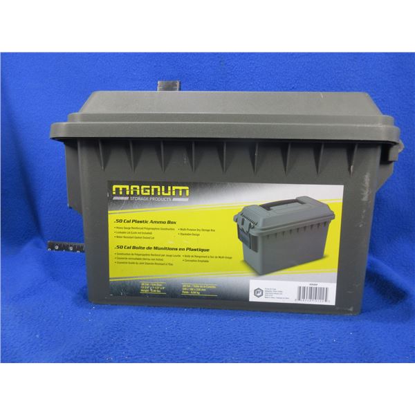 NEW - Magnum .50 Cal Plastic Ammo Boc - 13 3/4" x 7 1/2" x 9"