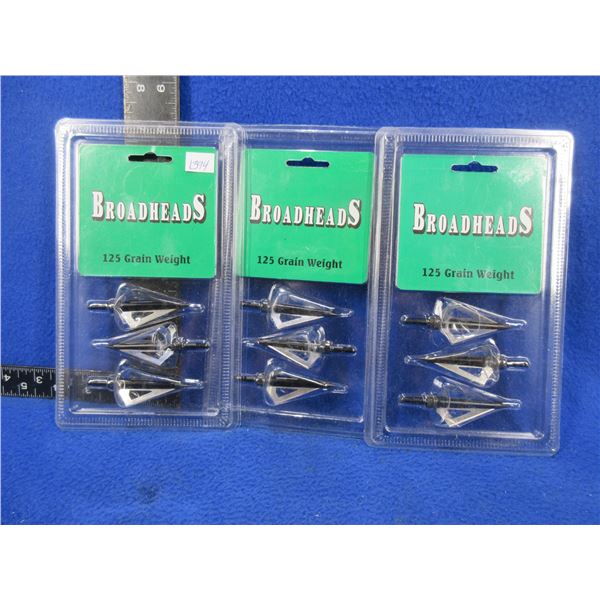 Unknown 125 Grain Broadheads - 3 Packs of 3