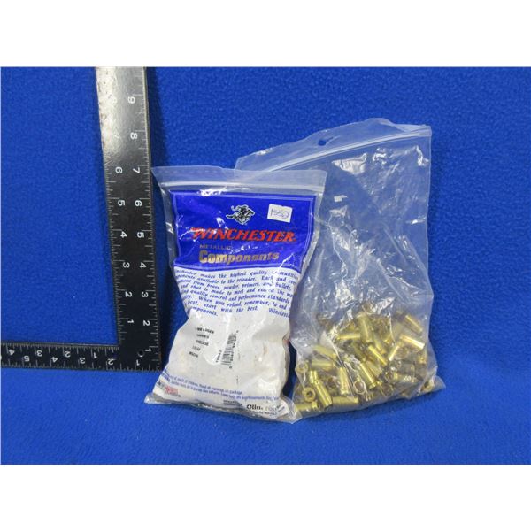 NEW - Brass Only - 9MM Luger Unprimed - Bag of 100 (Rem.), Bag of 100 (Win.)
