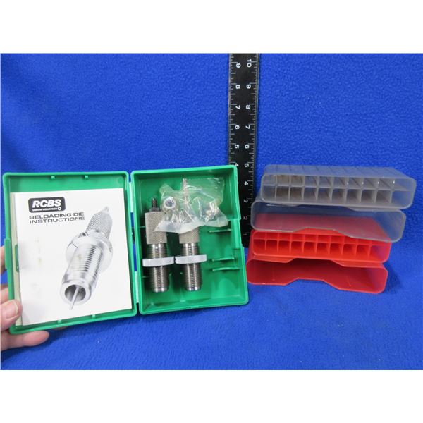 RCBS 7MM-08 Rem. FL 2 Die Set with 3 RCBS Shellholders (#3 x 2 & #43) & 2 Ammo Cases