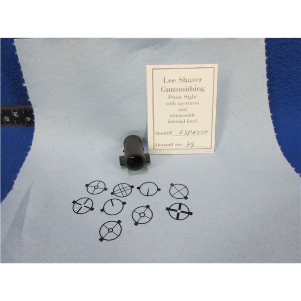 Lee Shaver Gunsmithing Front Sight with Apertures and Removable Internal Level