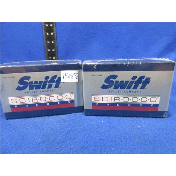 33 Cal. .338" 210gr Polymer Tip BT Spitzer Swift Bullets - 2 Sealed Boxes of 100