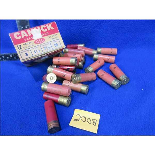 12 Ga. 2 3/4" Mixed Paper & Plastic Shotshells - Box of 26 (Pick Up Only)