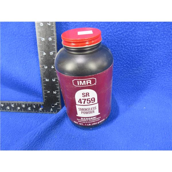 IMR SR 4759 Smokeless Powder - Sealed 1 lb Tub (Pick Up Only)