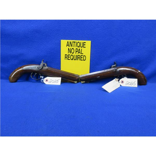 Antique - No PAL Required - Clark London Cap & Ball Pistol Pair in approx. 60 Cal. — image 26