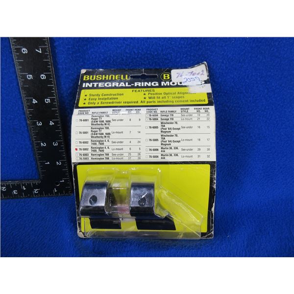 Bushnell Integral-Ring Mounts for Remington 4, 6, 7400, 7600 - New Old Stock