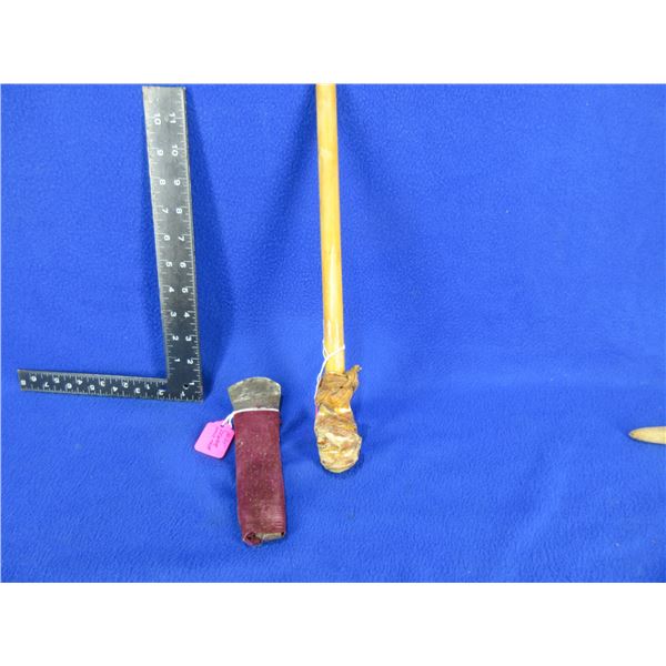 War Drum Rawhide Hammer & Hide Scraper