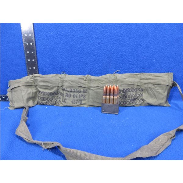 Military Bandoleer with 30-06 Cartridges on Stripper Clips (Pick Up Only)