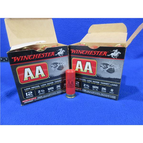 12 Ga. 2 3/4" 8 Shot Winchester Shotshells - 2 Boxes of 25 (Pick Up Only)
