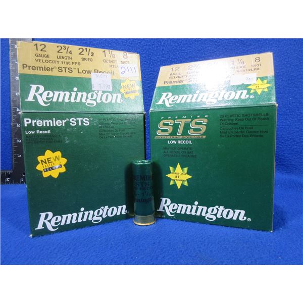 12 Ga. 2 3/4" 8 Shot Remington Shotshells - 2 Boxes of 25 (Pick Up Only)