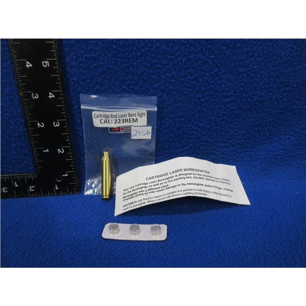 NEW - 223 Rem. Cartridge Red Laser Bore Sight with Batteries