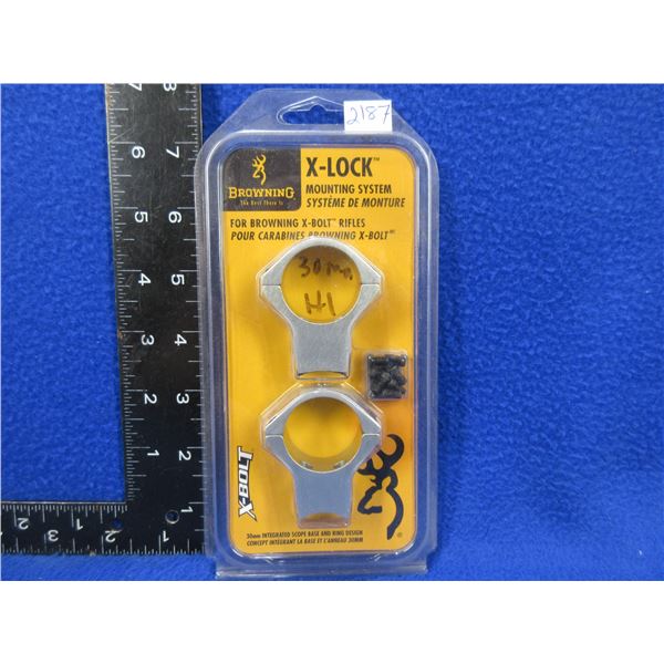 NEW - Browning X-Lock Mounting System 30MM Nickel High Rings for Browning X-Bolt