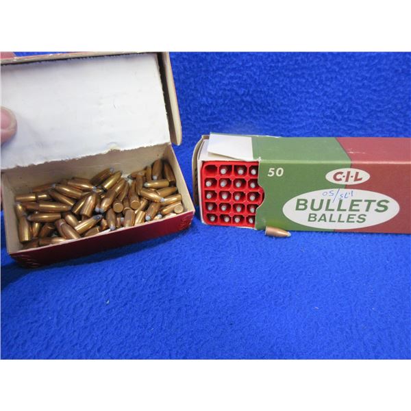 22 Cal. .224" Bullets - Box of 100 (Norma 50gr SP), Box of 50 (CIL 45gr PSP)