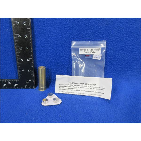 NEW - 20 Gauge Cartridge Red Laser Bore Sight with Batteries