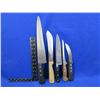 Image 2 : 4 Assorted Butcher Style Knives and a Fillet Knife