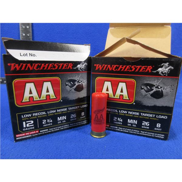 12 Ga. 2 3/4" 8 Shot Winchester Shotshells - 2 Boxes of 25 (Pick Up Only)