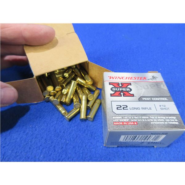 22 LR # 12 Lead Shot Winchester Cartridges - 2 Boxes of 50 (Pick Up Only)