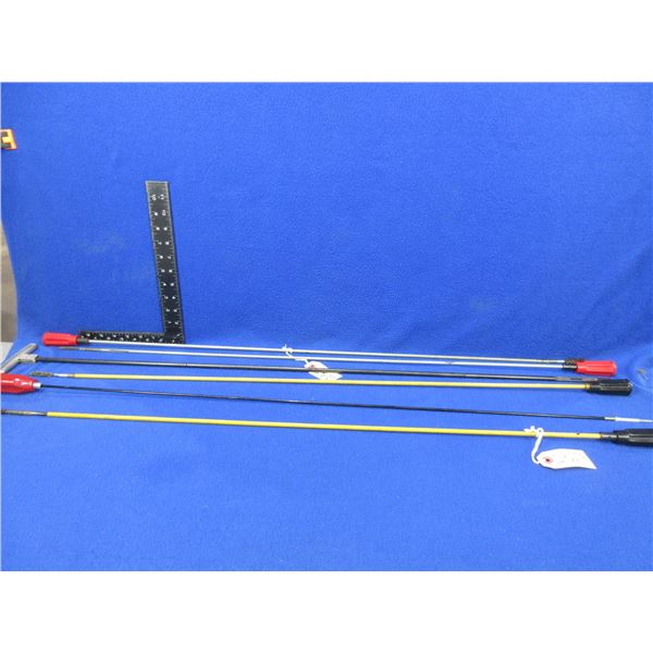Lot of 6 Assorted Cleaning Rods with Brushes and Jags