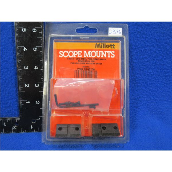 Millet Scope Mounts - Angle-Loc Steel 2 Piece Bases for Remington 700