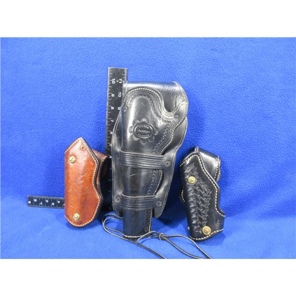 3 Leather Holsters - W. Ostin LH, Ernie Hill Fas-Trac CZ, Ernie Hill Speed Leather 2 5