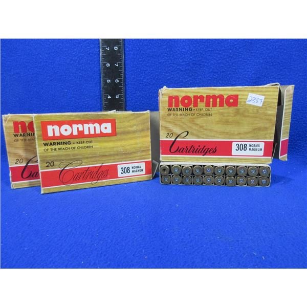 Brass Only - 308 Norma Mag 1x Fired Norma - 3 Boxes of 20
