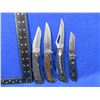 Image 2 : 4 Assorted Folding Lock Blade Knives - 2 are Clip-On
