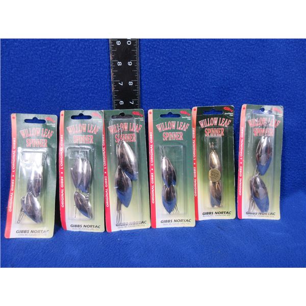 Original Gibbs Willow Leaf Spinners - 6 Assorted Packages - New Old Stock