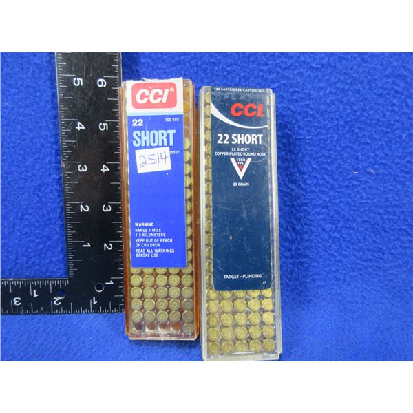 22 Short CCI Cartridges (Pick Up Only)