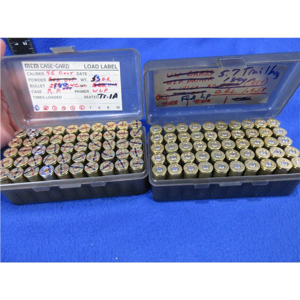 45 Colt Reloads - 2 MTM Cases of 50 (Pick Up Only) - Sold as Components