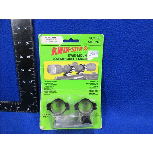Kwik-Site Low Silhouette 1" Mounts Model KSM-7 for Remington 7 - New Old Stock