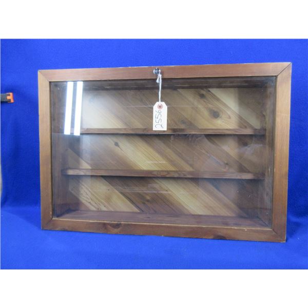 Wood and Glass Display Case - 25" x 17" x 4"