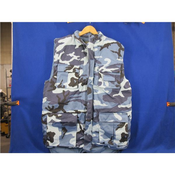 NEW - Parklands Canada Ranger Vest - Size XXL, Camo Blue, Insulated