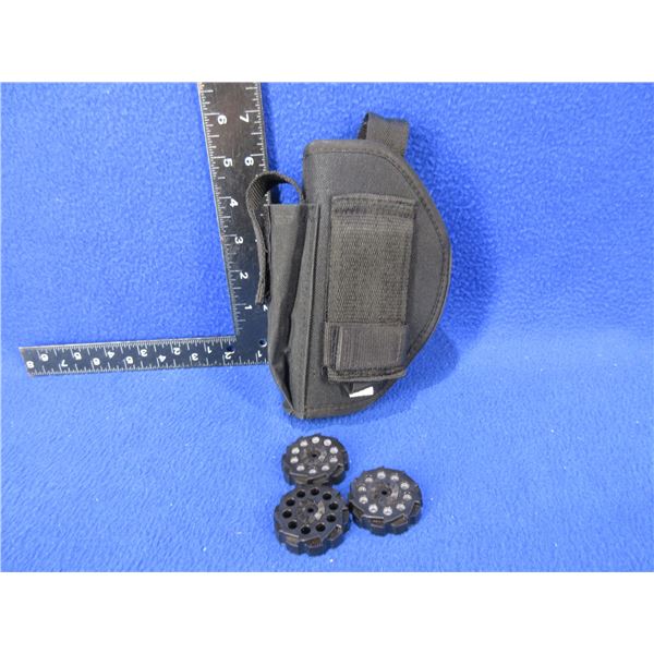 Crosman Game Face Holster ASH02-999 with 3 - 10 Round .177 Cal. Rotary Clips