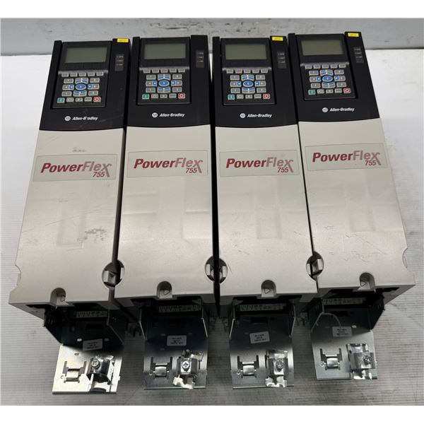 (4) Allen Bradley #20G11 R D 011 JA0NNNNN Power Flex 755 AC Drives