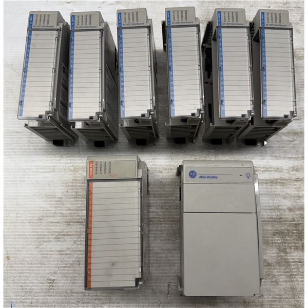 Lot of (8) Allen Bradley Modules & Power Supply