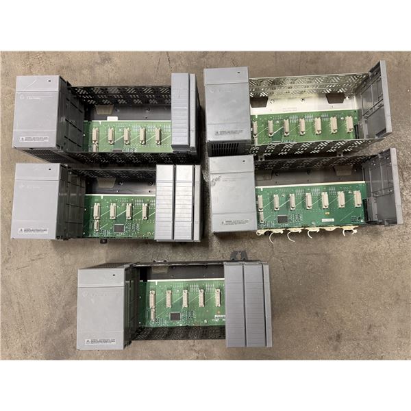 (5) Allen Bradley #1746-A7 7-Slot Racks w/#1746-P2 Power Supply