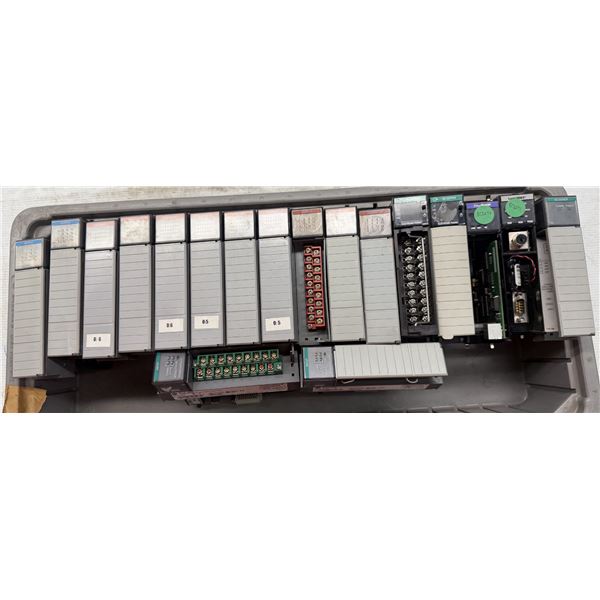 Lot of (18) Misc. Allen Bradley Output Modules, Communication Bridge, & Processor Unit