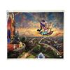 Image 1 : Aladdin (Disney 1992) - Cast Signed Canvas (20 1/2" x 24")