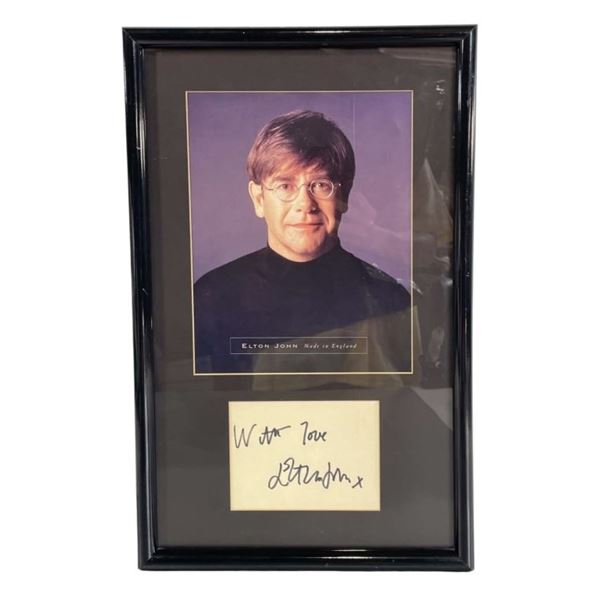 Elton John Signed & Framed Display