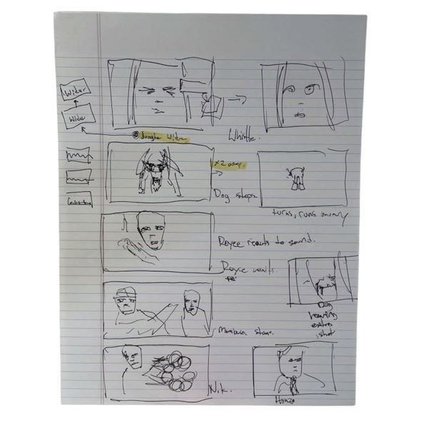 Predators (2010)- Hand Drawn Storyboard Sheet