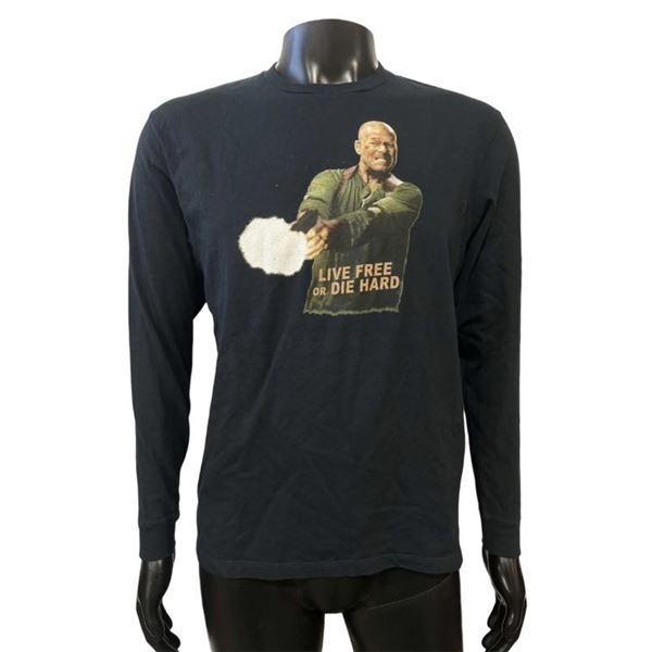 Live Free or Die Hard (2007) - Bruce Willis Crew Gift Long Sleeved Shirt (M)